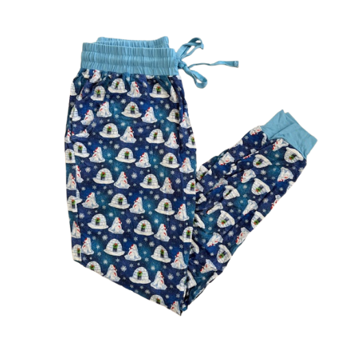 Bamboo Christmas Polar Bear Unisex Adult Joggers