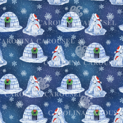 Bamboo Christmas Polar Bear Unisex Adult Joggers