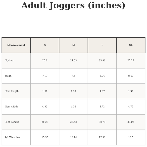 Bamboo Unisex Adult Joggers